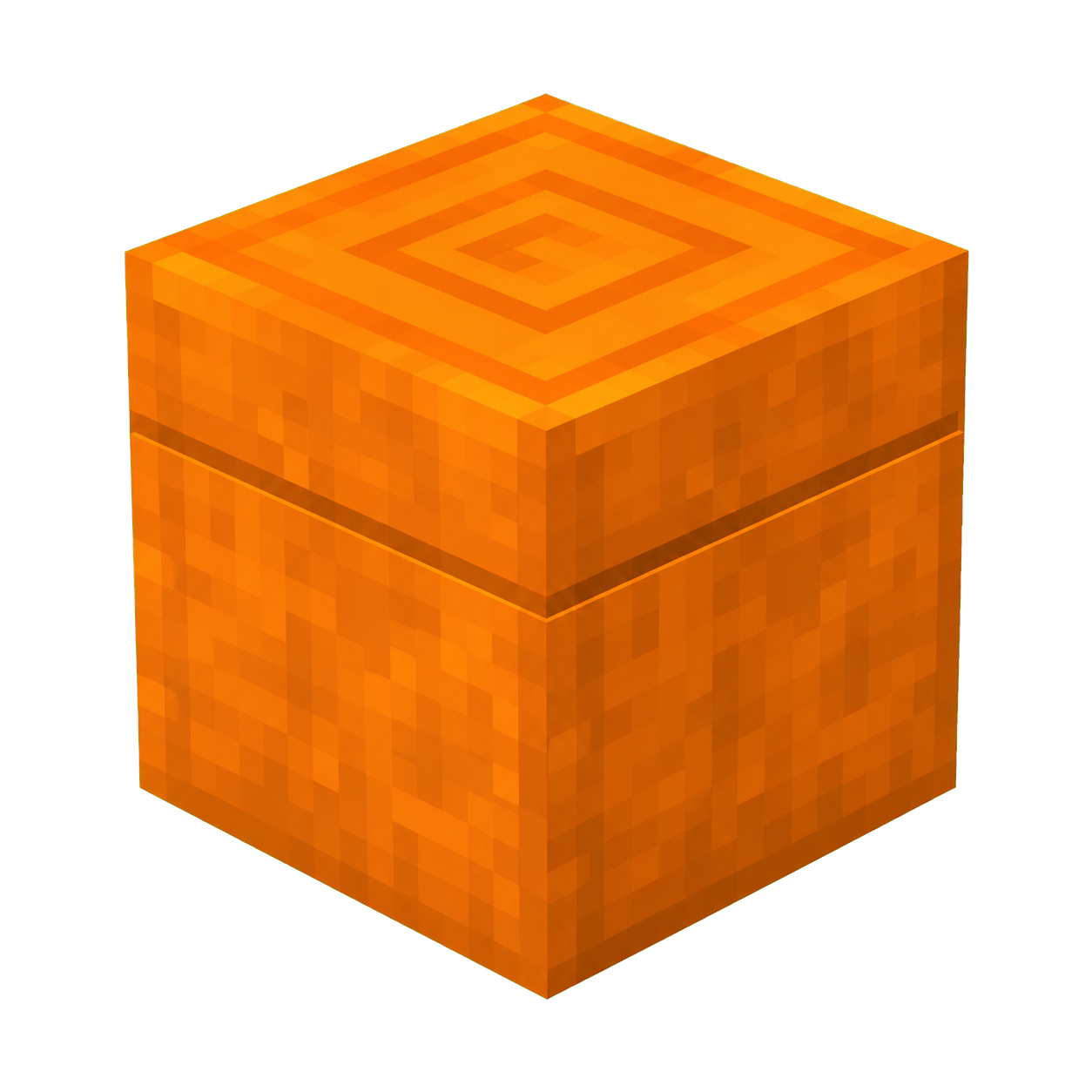 Shulker Box laranja fechada representando o Kit God